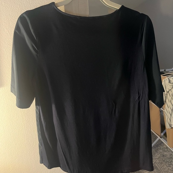 Navy Satin Blouse - Picture 9 of 10
